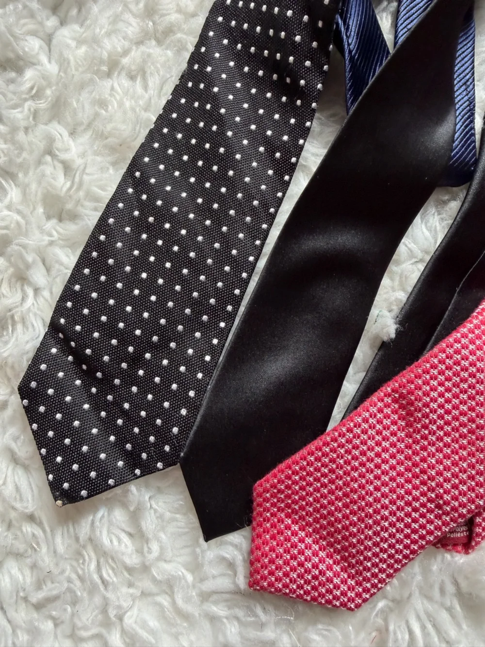 Men's Necktie Trio - Pink, Black, Navy Penguin Umo Lorenzo Roundtree York
